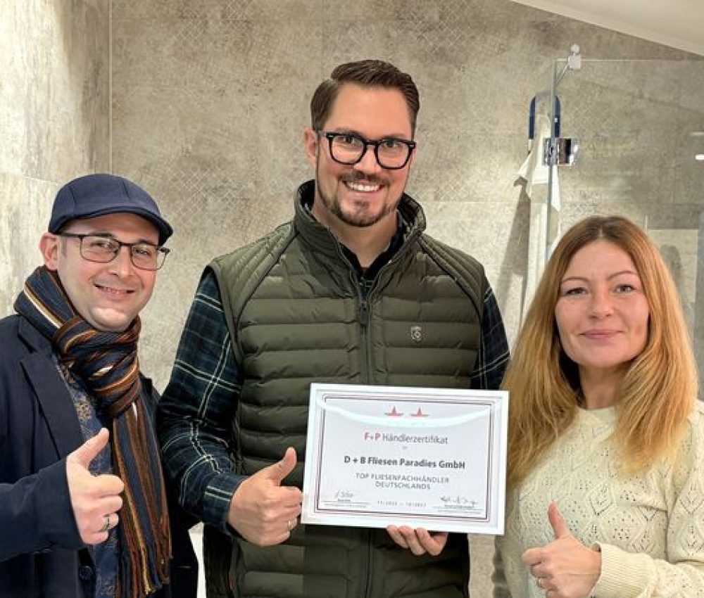 DB Fliesenparadies - Zertifikat