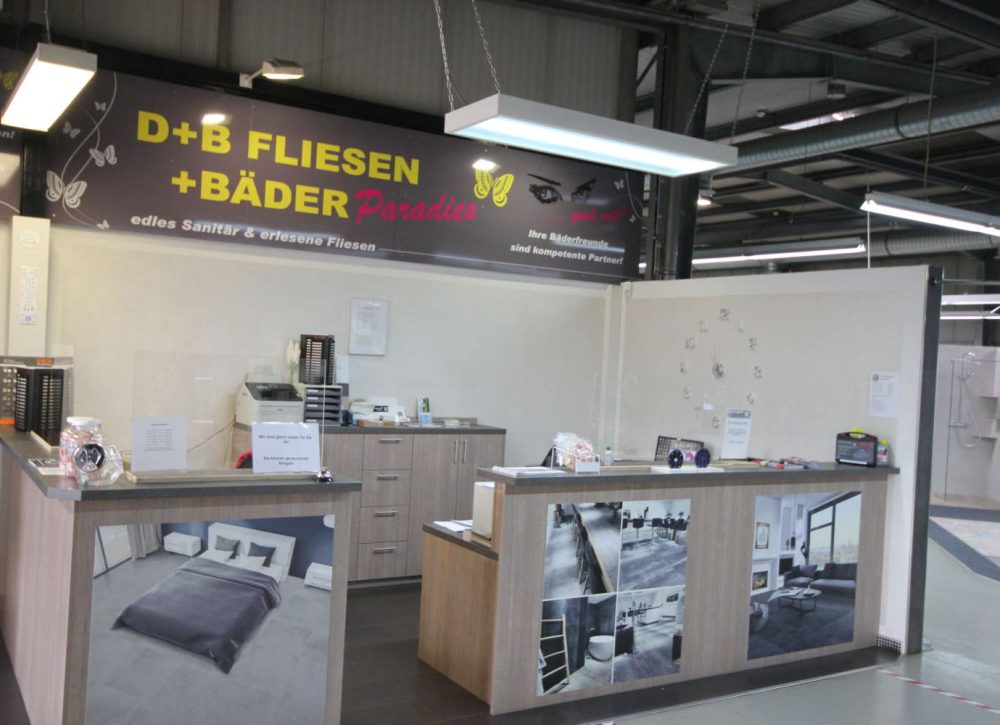 Empfangsbereich der Firma D+B Fliesen Paradies